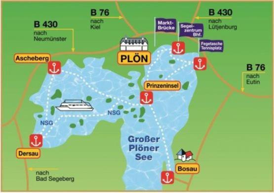 Fewo In Bosau Am Ploener See Mit Eigenem Bootssteg App 12 Bagian luar foto